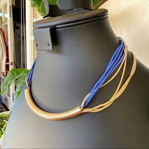 Ballet Statement Necklace Blue GOld $16 / bundle 3 for $25